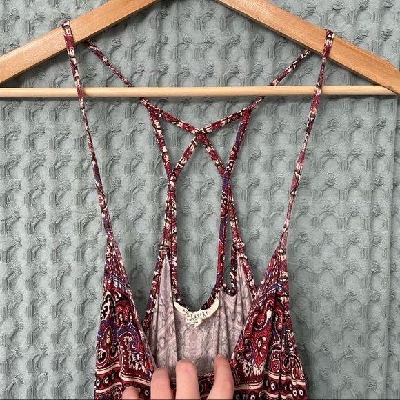 American Eagle 🦅 patterned maxi dress with side slit & strapped back - Picture 5 of 5